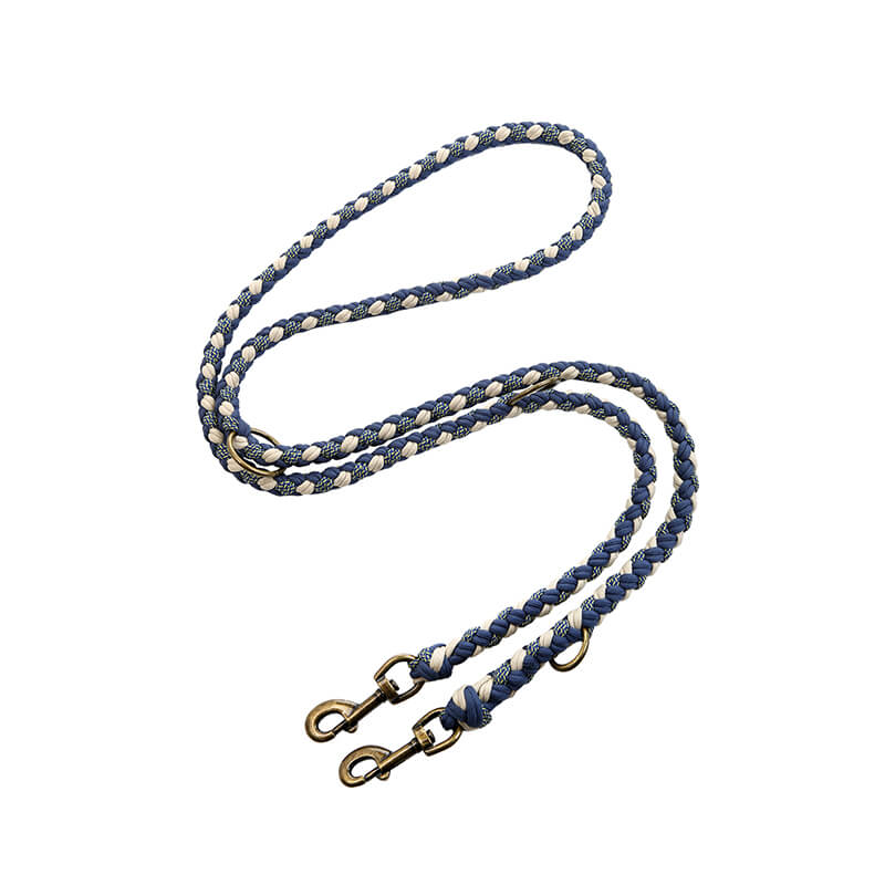 Collar de perros anti-Pull de cuero tejido a mano y set de correa