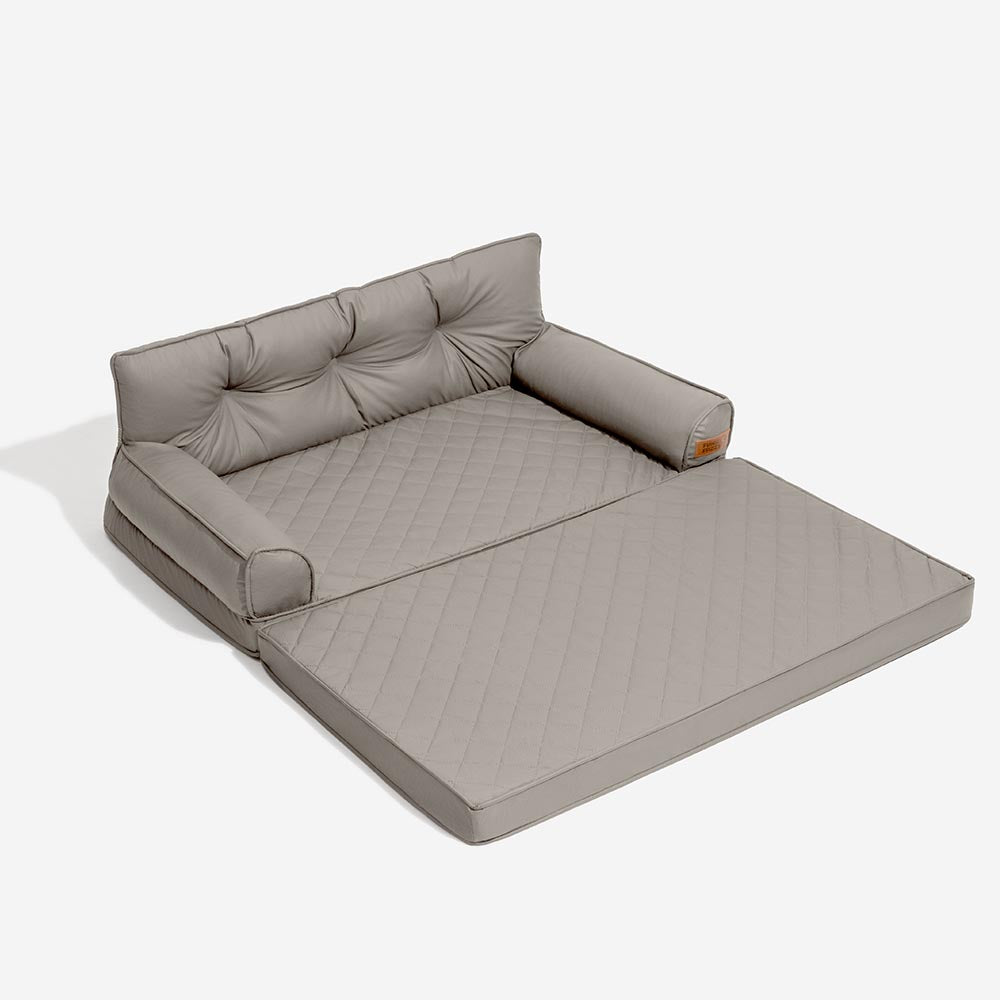 Luxe Faux Faux Leatht ortopedic ortopedic Bed de perros grande - Corelounge