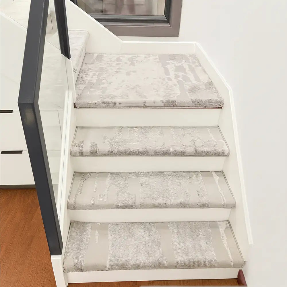Marble Tufted Thick and Soft Bullnose Non Slip Stair Treads