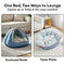 Multifunctional Semi-Enclosed Cave Dog Bed Warming Pet Bed
