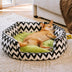 Retirada de felpa Chevron Dog Bed-the Warm Hugger