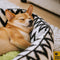 Retirada de felpa Chevron Dog Bed-the Warm Hugger