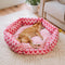 Retirada de felpa Chevron Dog Bed-the Warm Hugger