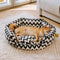 Retirada de felpa Chevron Dog Bed-the Warm Hugger