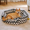 Retirada de felpa Chevron Dog Bed-the Warm Hugger