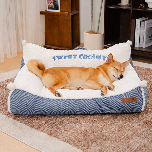 Cama de sofá para perros lavable de lujoso - Sweet Creamy