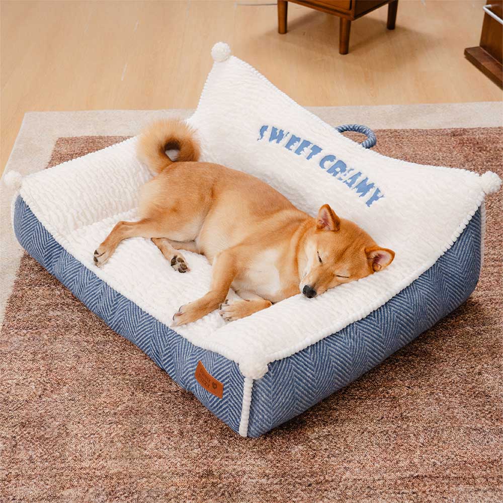 Cama de sofá para perros lavable de lujoso - Sweet Creamy