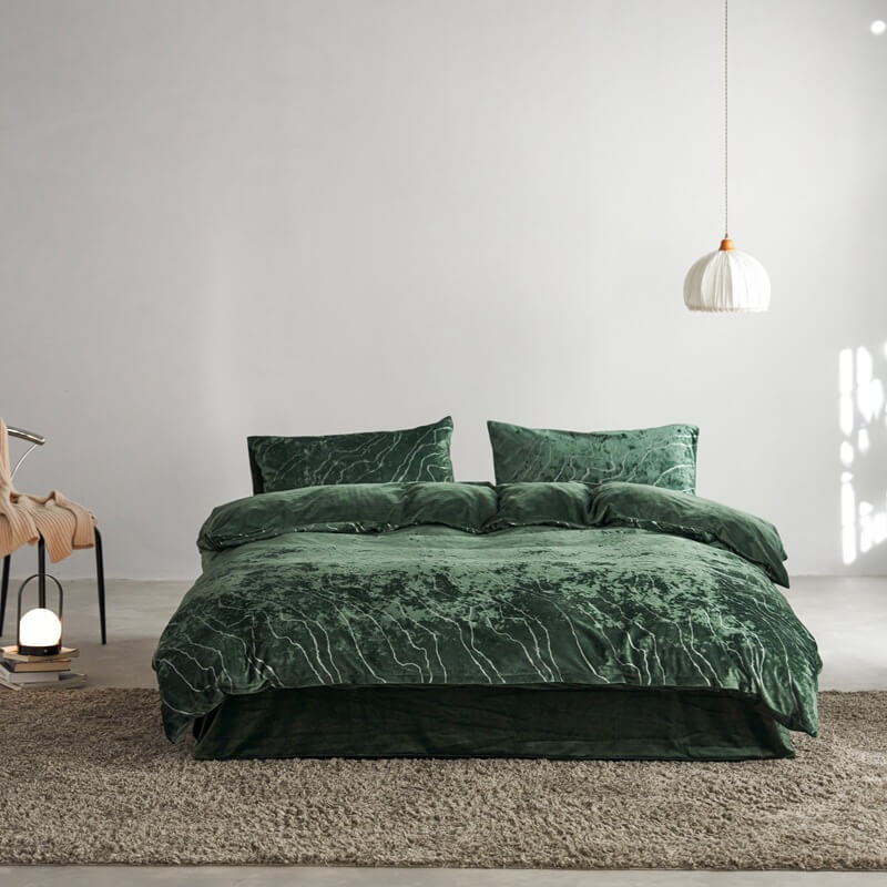 Juego de cama de gamuza de gamuza de terciopelo premium