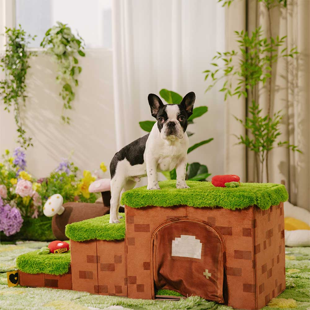 Escaleras de mascotas plegadas de píxeles retro con almacenamiento - Bloody Pawgame