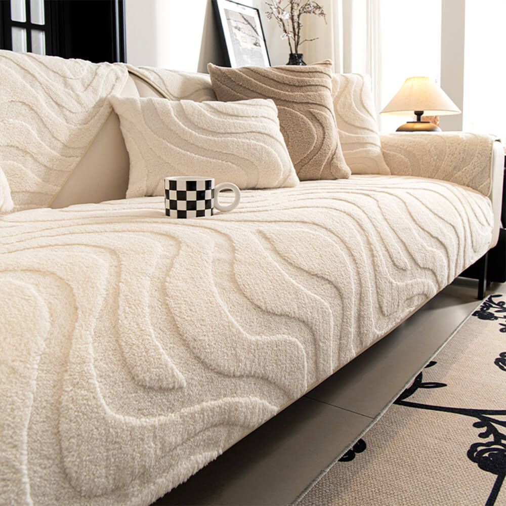 Cubierta de sofá protector sin deslizamiento de Jacquard Curvado Currush