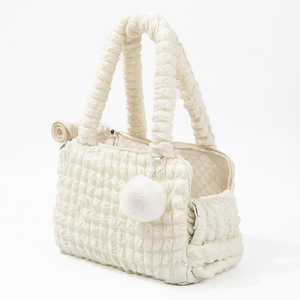 Bolso de hombro de portador de mascotas transpirable de moda acogedor