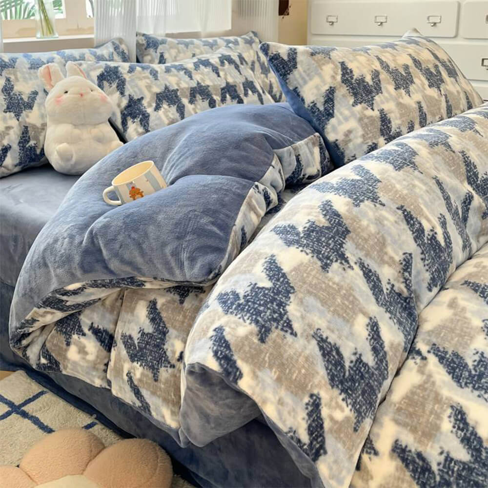 Línea Art Milk Velvet Capa de ropa de cama tibia Reta de sábana