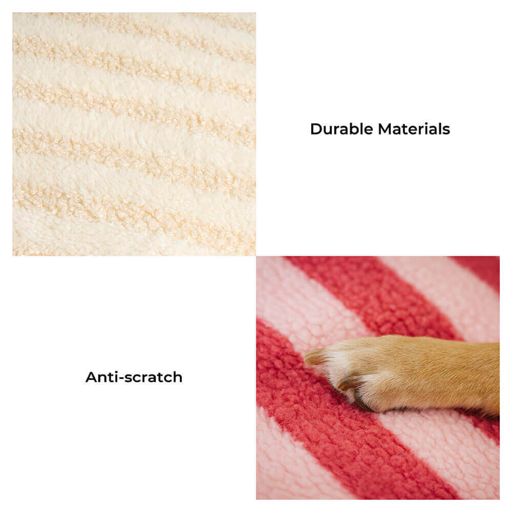 Trendiges, gestreiftes, polygonales, beruhigendes Sitzsack-Hundebett