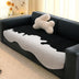 Stylish Irregular Contrast Chenille Scratch-Resistant Non-Slip Couch Cover