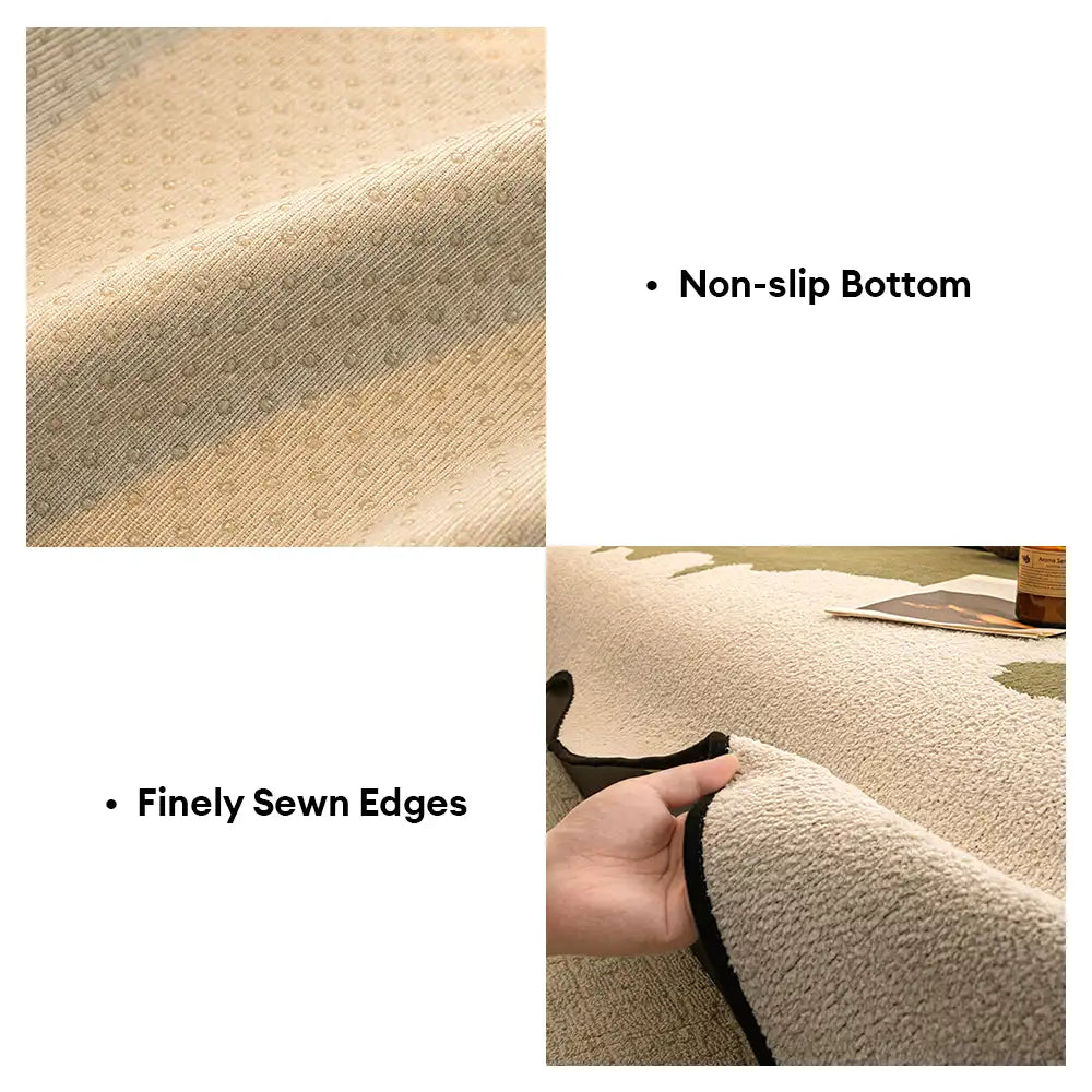 Stylish Irregular Contrast Chenille Scratch-Resistant Non-Slip Couch Cover