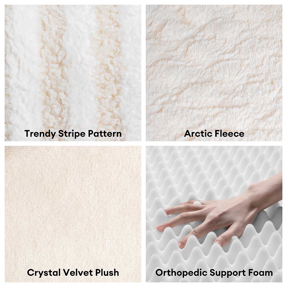 House de gato acogedor a rayas - Retiro acogedor