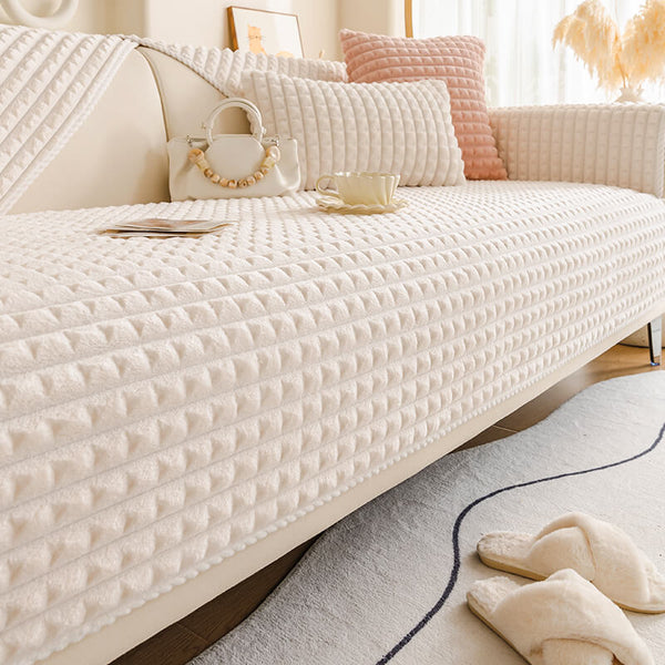 Cubierta de sofá sofá de sofá de franela cálida para mascotas