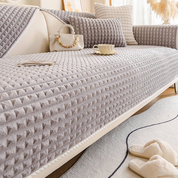 Cubierta de sofá sofá de sofá de franela cálida para mascotas