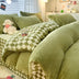 Warm Plush Plaid Skin-Friendly Soft Bed Sheet Set