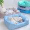 Cama quadrada à prova d'água com resfriamento médio para cães e gatos