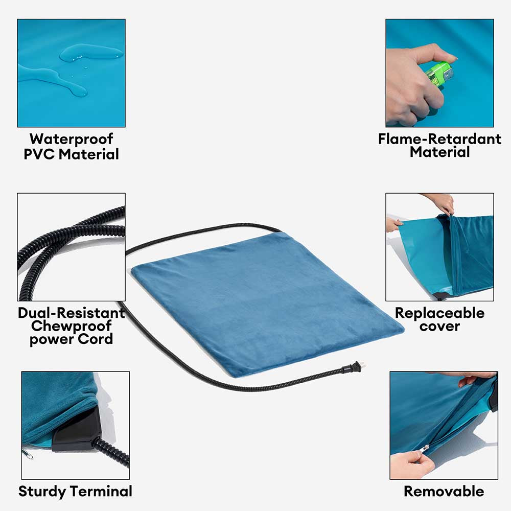 Electrical Pet Heated Pad - Waterproof＆Chewproof For Safe Warmth