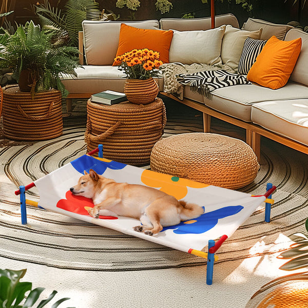 Cama de perros de aluminio vibrante de estilo de impresión de verano - paraíso de verano