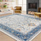 Vintage Blue & Cream Pet-Friendly Area Rug - Timeless Elegance for Your Home