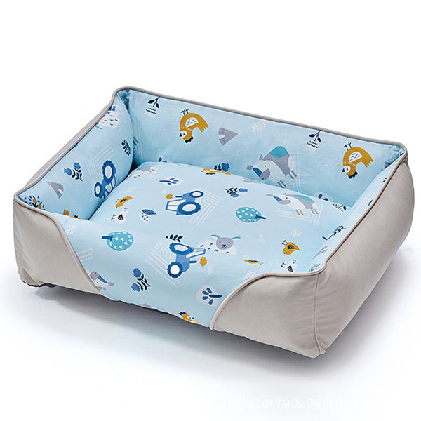 Cartoon Bold de cuello suave Cama para perros