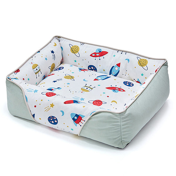 Cartoon Bold de cuello suave Cama para perros
