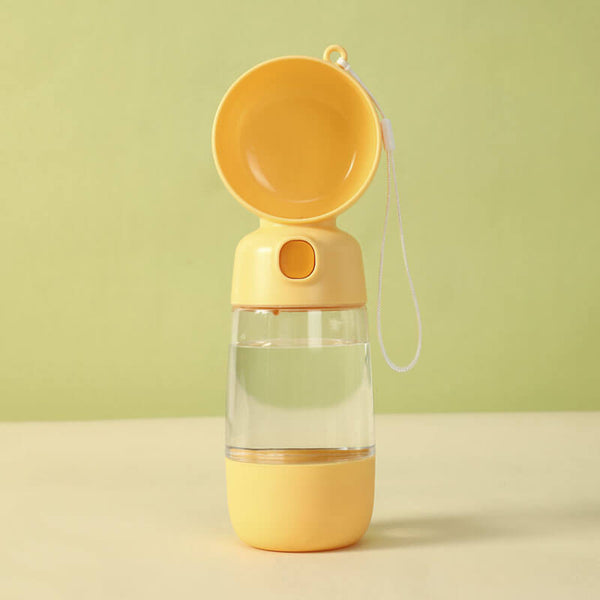 2 en 1 botella de agua de perro al aire libre portátil