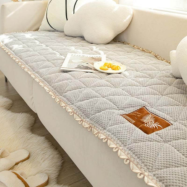 Cubierta de sofá sin deslizamiento de chenille de la forma del pan