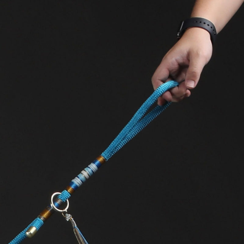 Cuerda trenzada con un patada a mano accesorios para perros con correa de entrenamiento