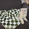 Manta de franela a cuadros con elegante manta de perro y gato