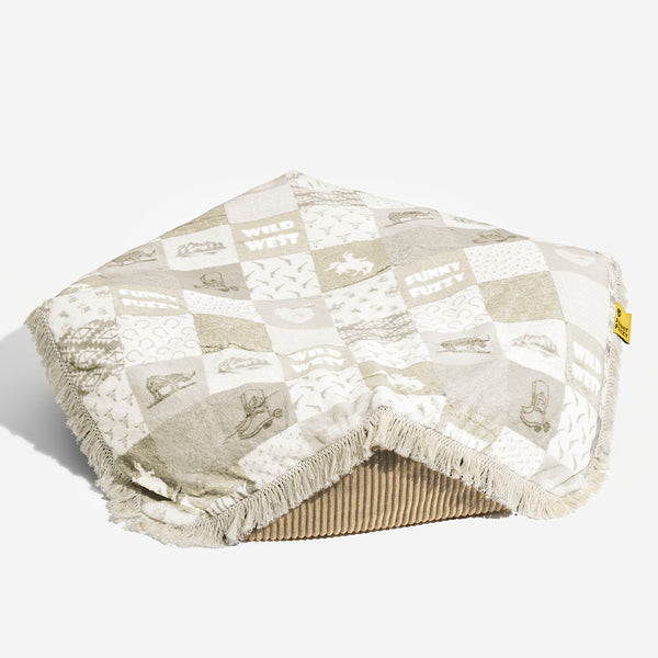 Cama de perros redonda de perros relajante de Boho Tassel lavable - Noche de cazadores