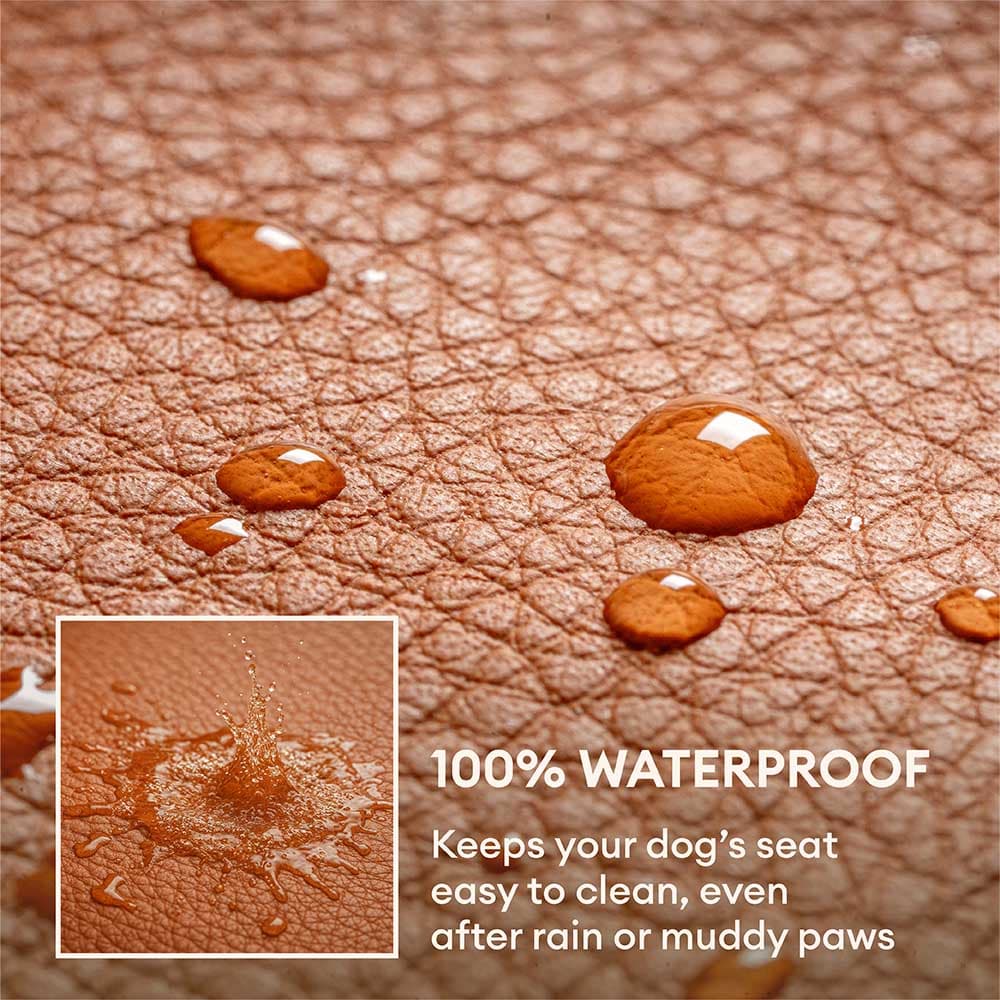 Lit rehausseur de luxe pour siège d'auto pour chien en similicuir - Urban Voyager