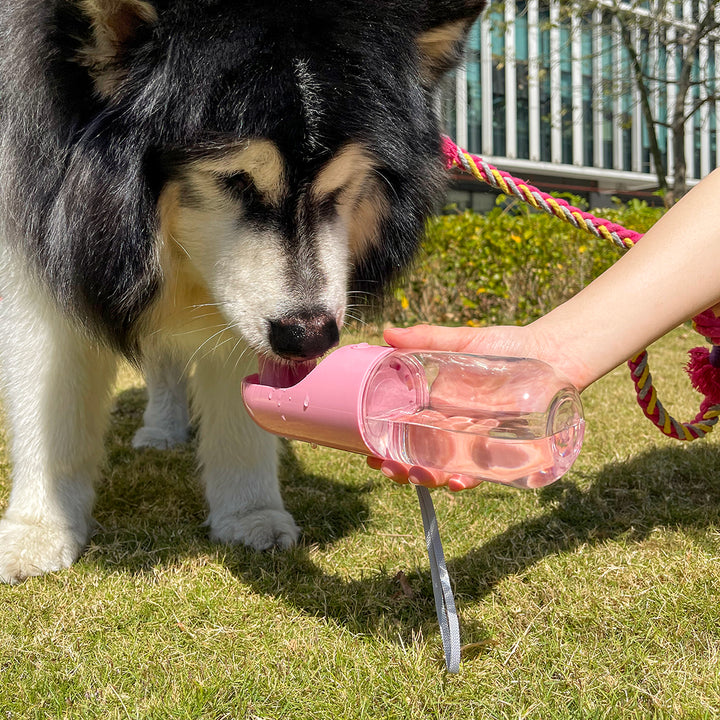 Botella de agua para perros al aire libre portátil