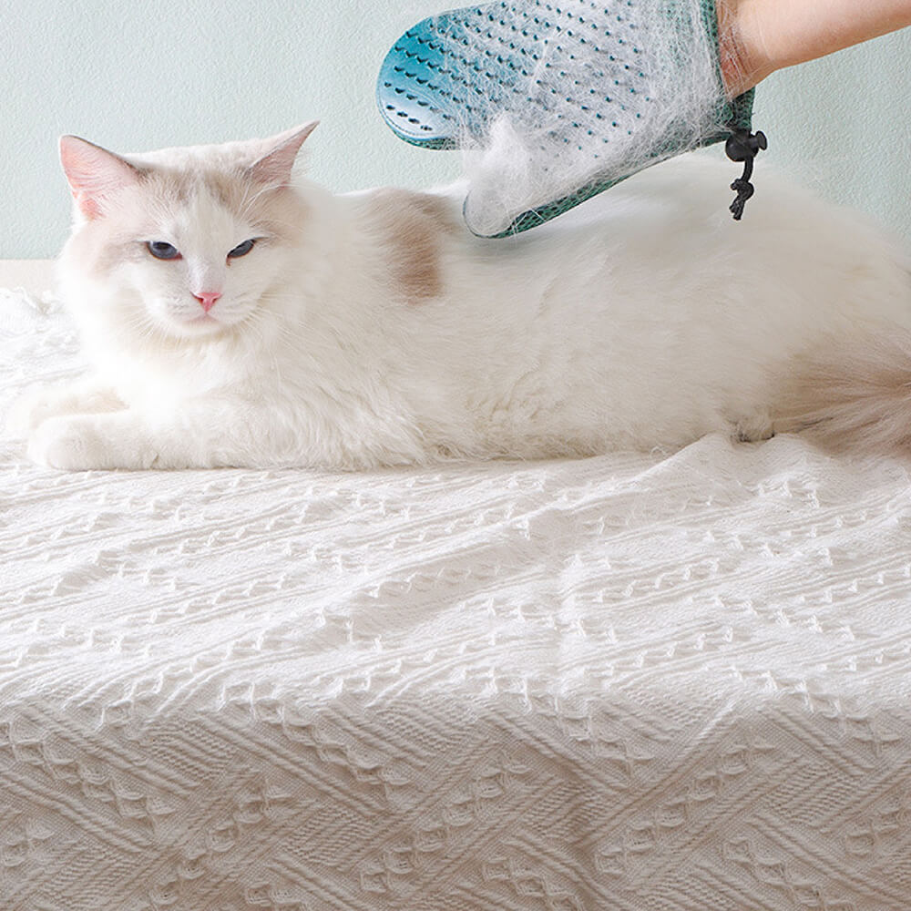 Pet Grooming Glove - Silicone Double Sides Pet Floating Brush - FUNNYFUZZY