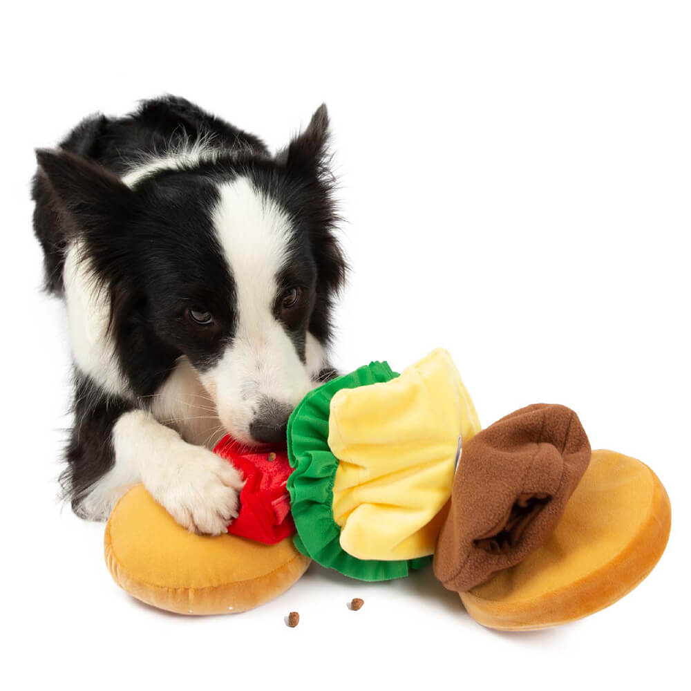 Plush Squeaky Dog Toy - Big Mac - FUNNYFUZZY