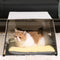 Acrylic Indoor Simple Solid Wood Structure Cat House - FUNNYFUZZY