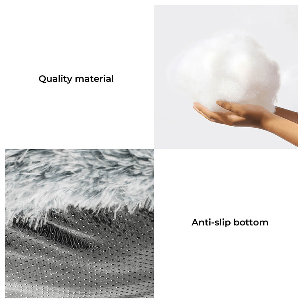 Calming Furniture Protector Dog Bed - Fuzzy Backrest - FUNNYFUZZY