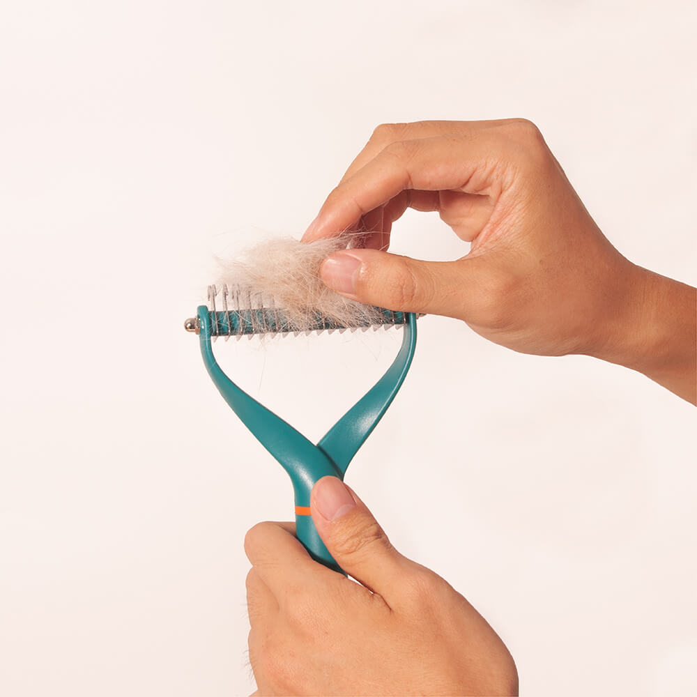 Pet Safe Dematting Comb Rake - Double Sided Blades - FUNNYFUZZY