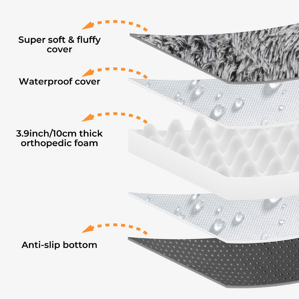 Luxury Super Large Sleep Deeper Oval Bed Human Dog Bed - FUNNYFUZZY