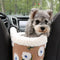 Flower Wool Fleece Dog Car Safety Seat Central Console Pet Car Seat - FUNNYFUZZY