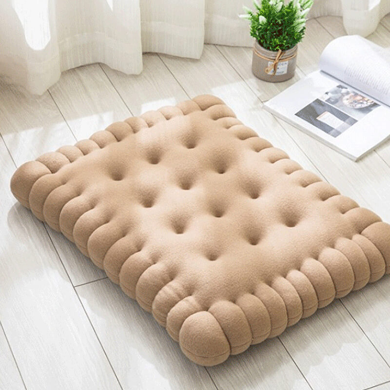 Biscuit Quilted Dog Bed - FUNNYFUZZY